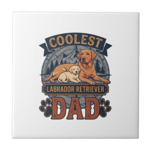 Carreau Labrador Retriever Papa Chien Montagne Empreinte D