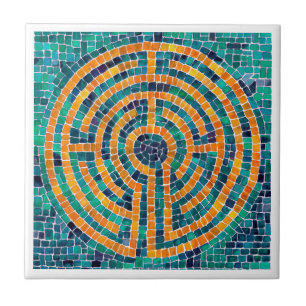 Carreau LABYRINTH II 4.25x4.25 Carrelage en céramique - Bl