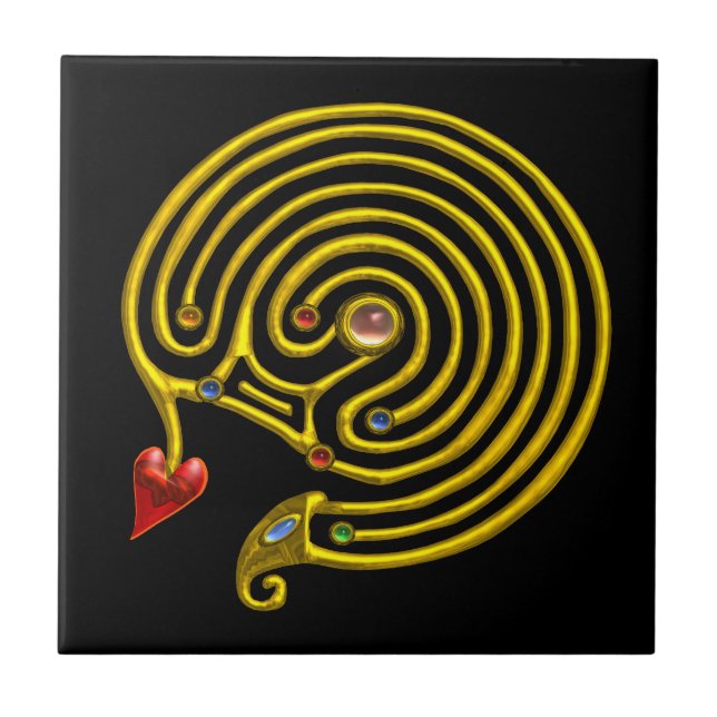 Carreau LABYRINTHE HYPER, Noir (Devant)