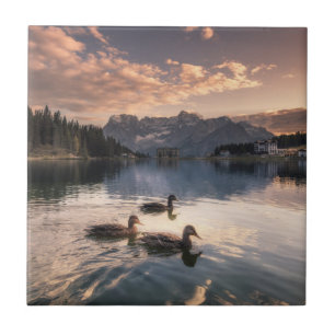 Carreau Lac Misurina Dolomites, Italie
