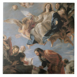 Carreau L'acceptation de la Vierge, 1673 (huile sur la