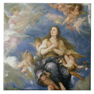 Carreau L'acceptation de Mary Magdalene (huile sur la