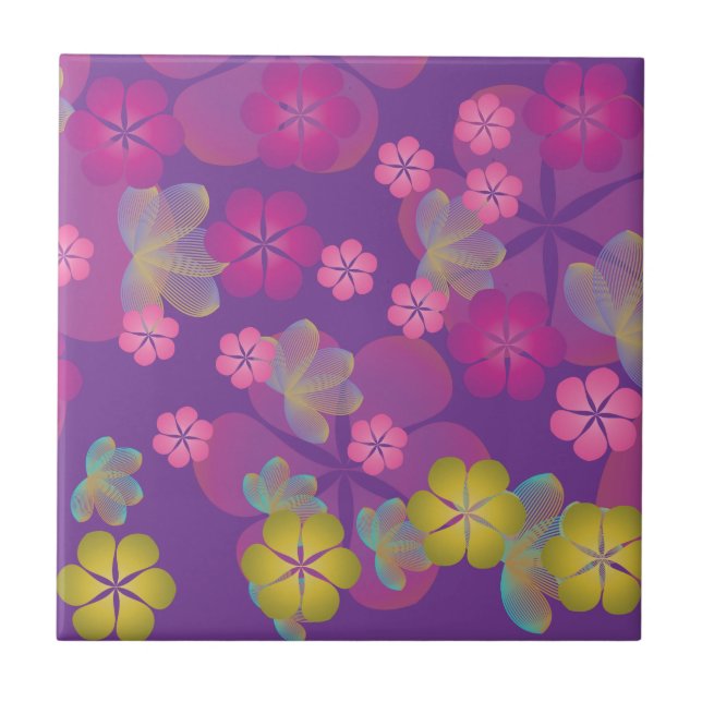 Carreau Lacy Lotus Purple (Devant)