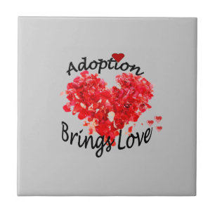 Carreau L'adoption apporte la tuile d'amour