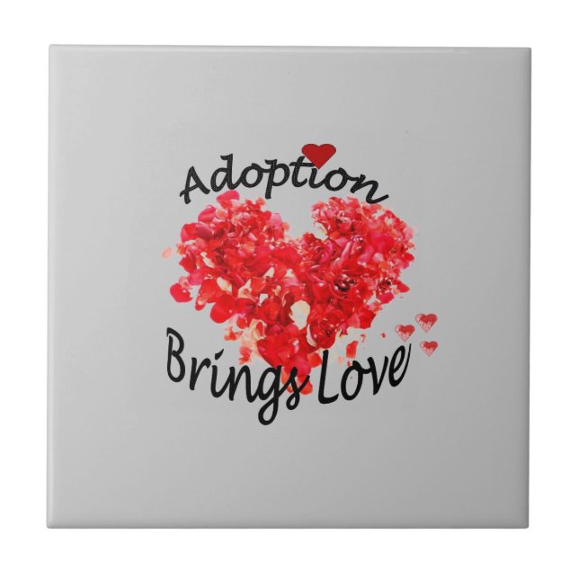Carreau L'adoption apporte la tuile d'amour (Devant)
