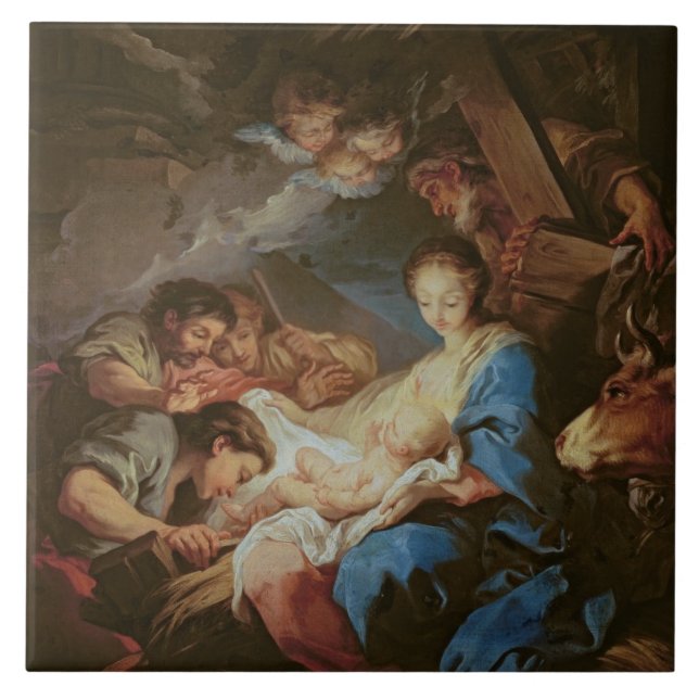 Carreau L'adoration des bergers (huile sur la toile) 2 (Devant)