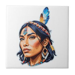 Carreau Lady amérindienne