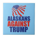 Carreau L'Alaska contre Trump<br><div class="desc">Les habitants anti-Trump de l'état de l'Alaska s'unissent avec ce drapeau américain. Soutenez Hillary Clinton lors de l'élection présidentielle de 2016.</div>