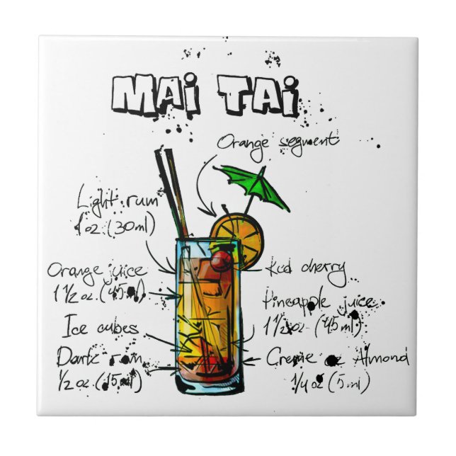 Carreau L'AMI Tai de recette de cocktail (Devant)