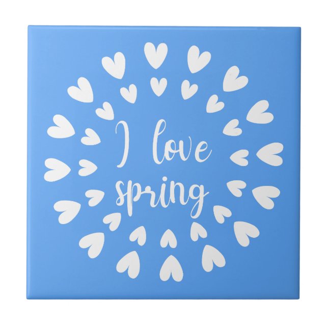 Carreau L'Amour du Printemps, Petits Coeurs (Devant)
