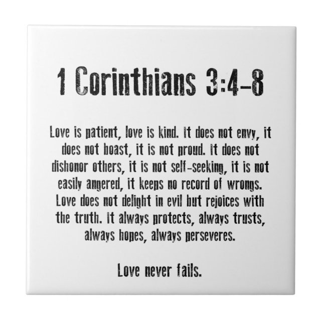 Carreau L'amour est patient (Devant)