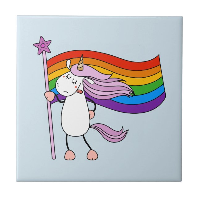 Carreau L'amour n'a pas de limites Unicorne (Devant)