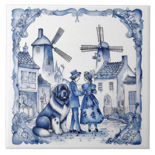 Carreau Landseer dans le village de Delft