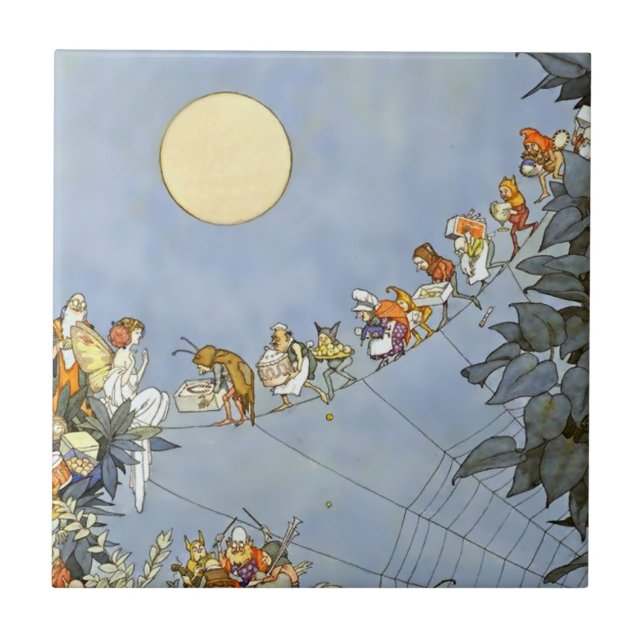 Carreau « L'anniversaire de la fée » par Heath Robinson (Devant)
