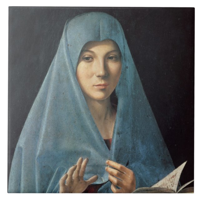 Carreau L'annonce, 1474-75 (huile sur le panneau) (Devant)