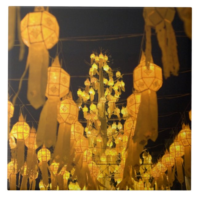 Carreau Lanterne pour la fête de Loi Krathong. (Devant)