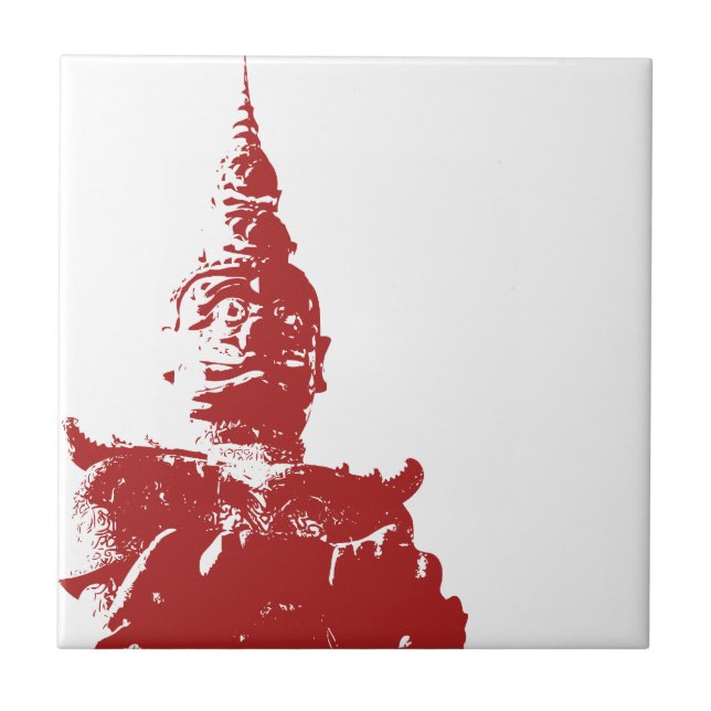 Carreau Lao Giant Guardian .. Parc du Bouddha, Vientiane,  (Devant)