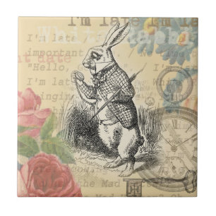 Carreau Lapin Blanc Aventures d'Alice au Pays des Merveill