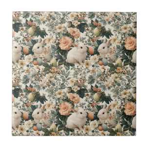 Carreau Lapin de Pâques Floral Vintage (11)