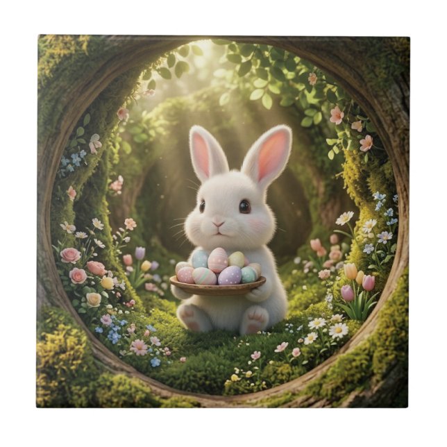 Carreau Lapin de Pâques mignon (Devant)