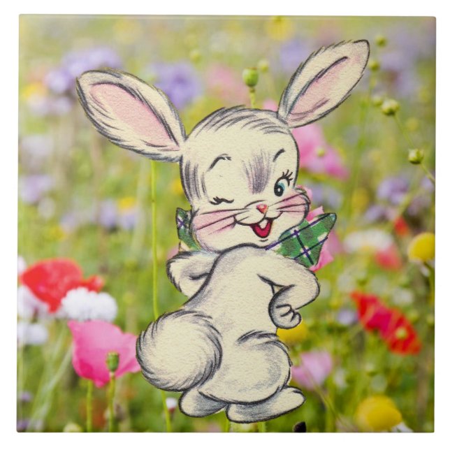 Carreau Lapin Lapin Carrelage en céramique (Devant)