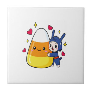Carreau Lapin Mignon Enlaçant le Maïs Candy