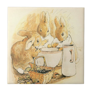 Carreau Lapins et Pudding au lait par Beatrix Potter