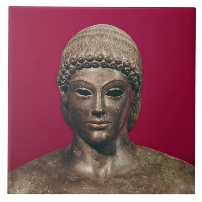 Carreau L'Apollo de Piombino, tête de la statue, a trouvé (Devant)