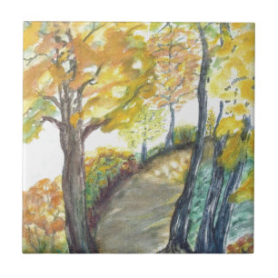 Carreau L'arbre d'automne d'automne part du destin de pein