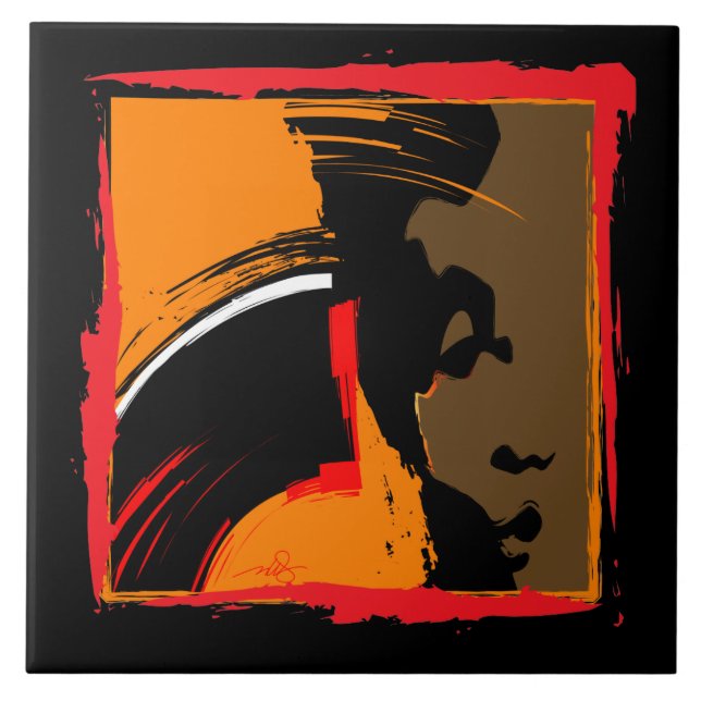 Carreau L'art Abstrait des femmes émergentes (Devant)