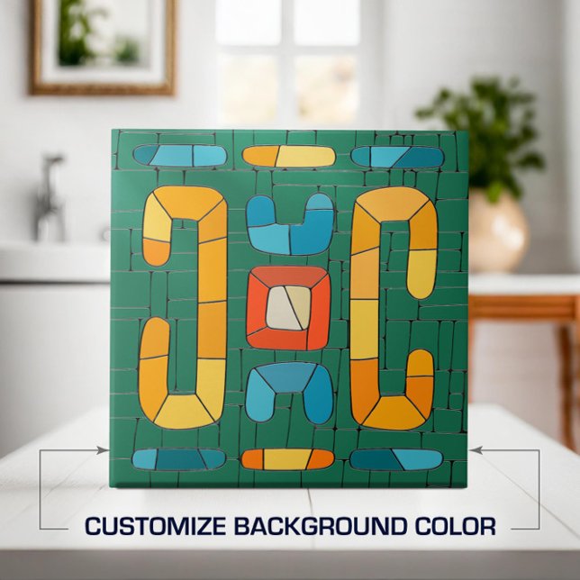 Carreau L'art de la mosaïque tribale colorée (Créateur téléchargé)