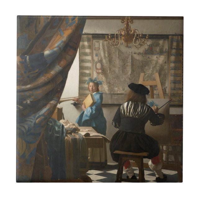 Carreau L'art de la peinture par Johannes Vermeer  (Devant)