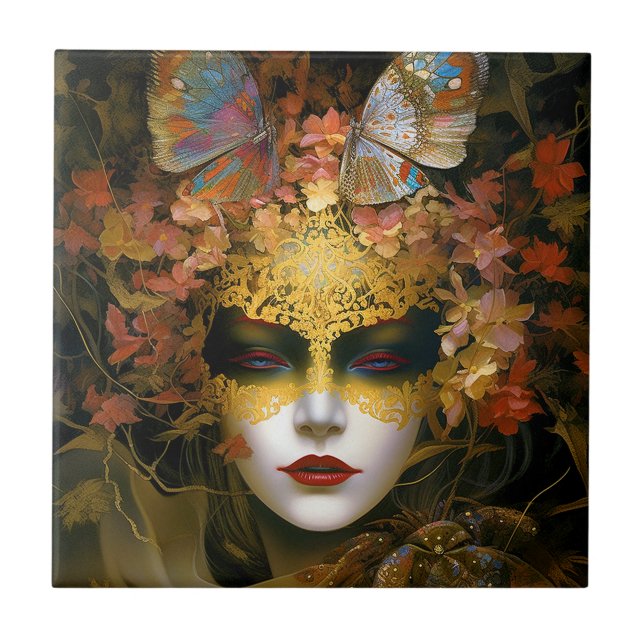 Carreau L'art d'Imaginaire de la dame masquée (Devant)