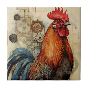 Carreau L'art du coq de poulet