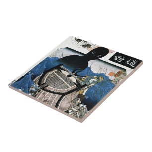 Carreau L'art du démon oriental japonais Kuniyoshi