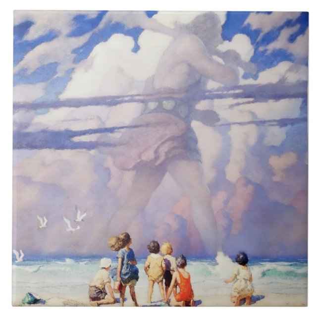 Carreau L'art féerique du « Géant » par NC Wyeth (Devant)