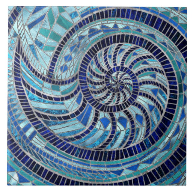 Carreau L'art mosaïque de Nautilus Shell (Devant)