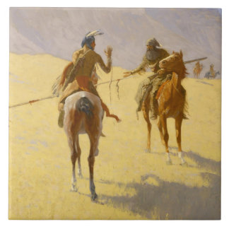 Carreau L'art occidental de Frederic Remington “La Confére