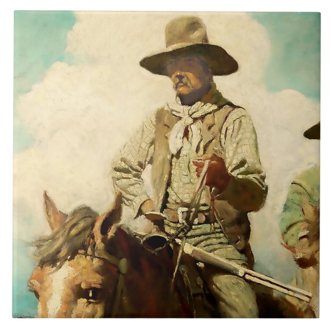 Carreau L'art western du maréchal sec par NC Wyeth (Devant)