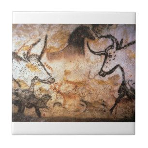 Carreau Lascaux Bulls Buffalo Cave Painting