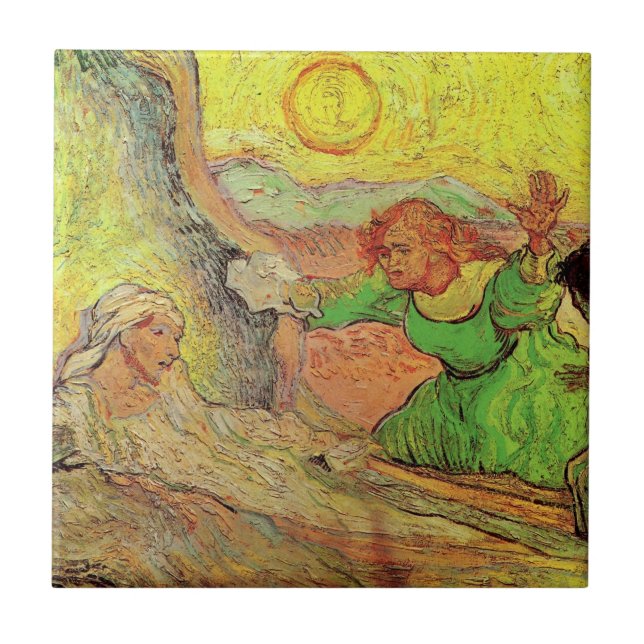 Carreau L'ascension de Lazare par Vincent van Gogh (Devant)