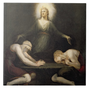 Carreau L'aspect du Christ chez Emmaus, 1792 (huile sur c