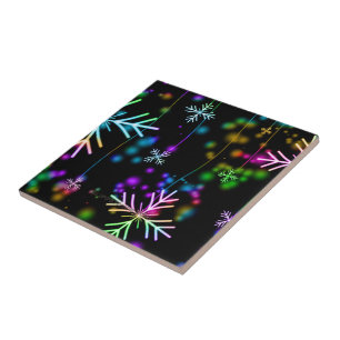 Carreau L'atmosphère de Noël festive et animée de Slippery