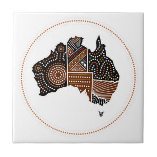 Carreau L'Australie a pointillé la carte
