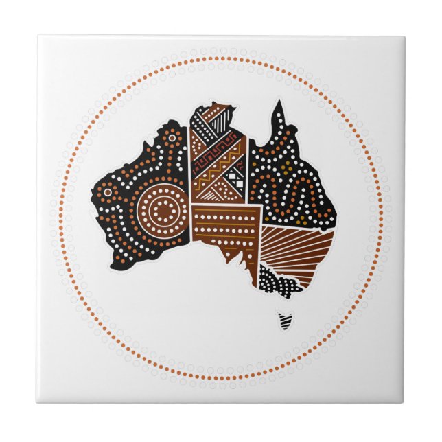 Carreau L'Australie a pointillé la carte (Devant)