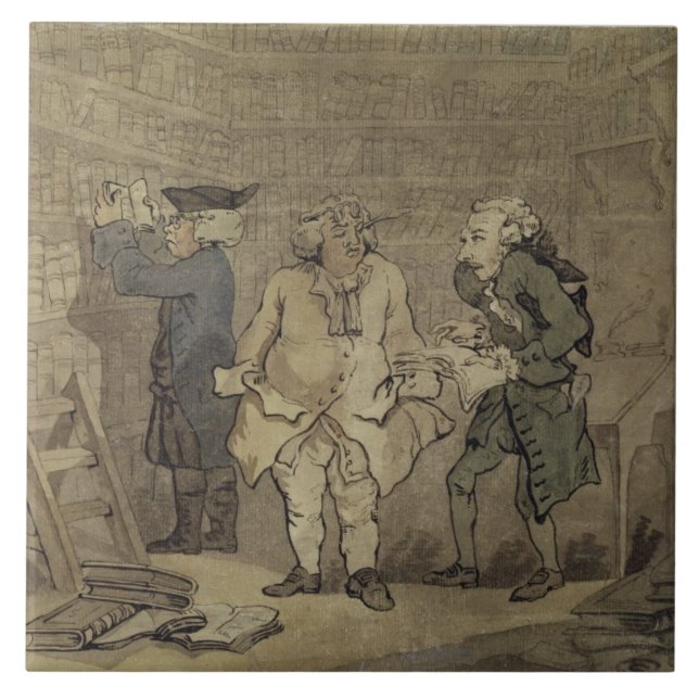 Carreau L'auteur et son éditeur, 1784 (lavage gris et (Devant)