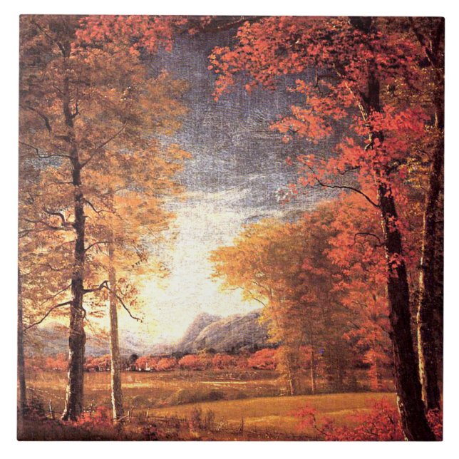 Carreau L'automne en Amérique, comté d'Oneida, New York, (Devant)