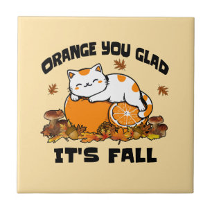 Carreau L'automne laisse Orange Vous êtes content C'est Au