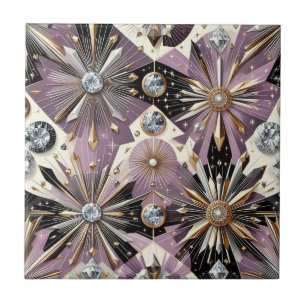 Carreau Lavande Diamant Mid Century Moderne