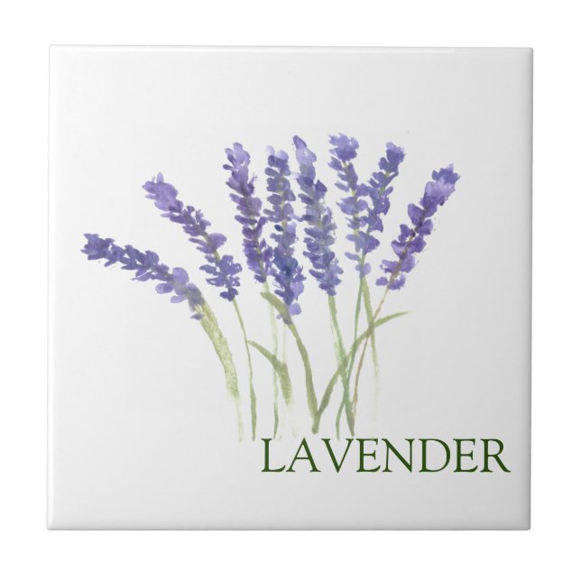 Carreau Lavande Herbe Verdure Cuisine Vert Violet Céramiqu (Devant)